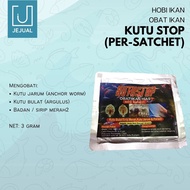 KUTU STOP 3gr Anti-Parasite Medicine for Ornamental Fish Kutustop/Koi/Koki/Arwana Cupang