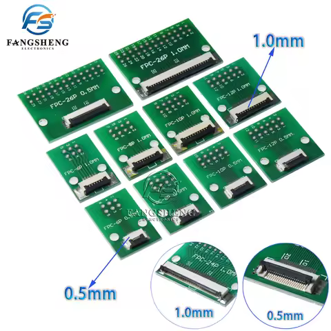1/5Pcs FPC/FFC Adapter Board 0.5/1.0MM to 2.54MM Soldered Connector 4/5/6/8/10/12/14/16/20/26/3040/4