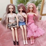 30cm Fashion Barbie doll  Princess Replaceable Doll 20 Joint bjd Doll Girl's Birthday Gift playset g