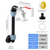 IBC Tank Gooseneck with 3/4 Inch Outlet Tap Rain Barrel Outlet Tap IBC Tank Accessories Zinc Alloy f