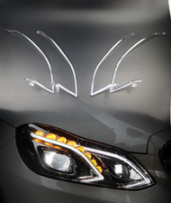 ไฟหน้ารถยนต์ Mercedes-Benz E-Class W212 14 15 ตาประหลาด ไฟตกแต่ง ไฟวัน เปลือกแก้วนิรภัย ไฟ LED สำหรั
