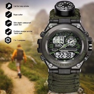 Jam Tangan Lelaki Paracord Yuzex Men Tactical Watch Military Survival Bracelet Watches Waterproof
