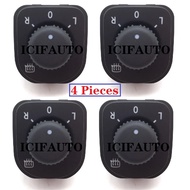 1/4 Pcs 1K0959565K Chrome Mirror Knob Heated Switch for VW Jetta Golf MK5 MK6 Tiguan Passat B6 OE 1K