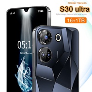 S30 Ultra Mobile Phones 7.3 HD Screen SmartPhone Original 16G+1T 5G Dual Sim Celulares Android Unlocked 108MP 8000mAh Cell Phone
