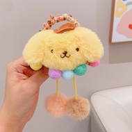 F4 Ikat Rambut Pom Pom Boneka Jepang Cute Cartoon Plush Monster Doll Ball Pendant Hair Rope IBB002