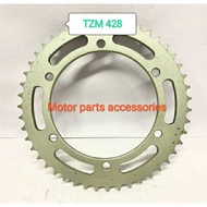 SPROCKET TZM 428 SIZE LUBANG 6 SCREW SPROCKET BLACK COLOUR ONLY