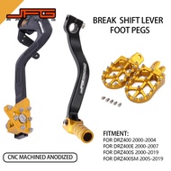 JFG รถแข่ง3ชิ้นคันเบรคเท้าระบบควบคุมการเปลี่ยนเกียร์ที่พวงมาลัยที่รองเท้าคู่สำหรับ DRZ400E DRZ400 DR