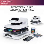QUAFF Creative Auto Heat Press Machine 38x38cm Digital Sublimation Transfer Smart Heat Press White