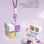 HUIJIANG Weekly Pill Container, 8-Grid Cube Medicine Storage Box, Compact Magnetic Creative Scalable