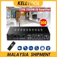 5 Channel Home Theater Audio Power Amplifier Bluetooth FM USB SD With Remote Control audio stereo am