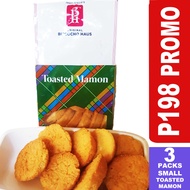 In Stock Toasted Mamon Small 3 Packs Freshly Baked (130g) | Iloilo Biscocho Haus Special Best Seller Iloilo's Best | Pasalubong Treats and Goodies | Baon for Kids | No Preservatives Product | Biscuits Cookies Crackers | Mamon Tostado | Toasted Sponge Cake