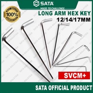 SATA 12MM 14MM 17MM Long Arm Flat Head Hex Key Allen Key Allen Hex Key Set Sata Tools Sata Hex Key K