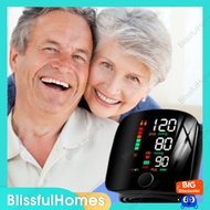 BlissfulHomes Wrist Style Rechargeable Digital Blood Pressure Monitor With Voice Prompt Big LCD