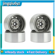 【J&U】4PCS 1.9Inch Metal Beadlock Wheel Hub Rim for 1/10 RC Crawler Car Titanium