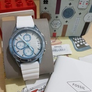 Jam Tangan Wanita Fossil ES4222 Pursuit Sport Rubber White Putih Ori