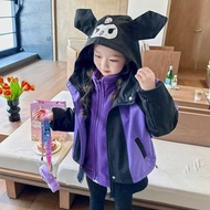 Kuromi 防風 防水 保暖 三合一 外套 (防水外套 + 內膽搖粒絨外套) 款一