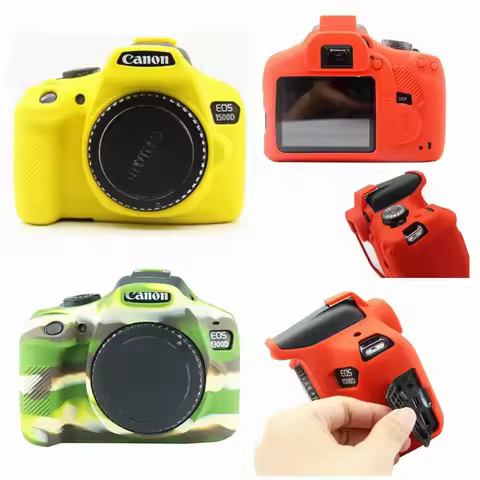 For Canon EOS 1300D 1500D 2000D DSLR camera bag rebel T7 kiss X90 silicone Armor Skin case body cove