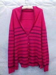 全新設計師品牌 Fulie 漂亮玫紅色羊絨針織造型開衫 70%羊毛wool 30cashmere 11號