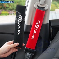 SCH Audi Car Seat Belt Cover Universal Leather Car Safety Belt Auto Shoulder Protector Strap Pad Cushion Cover For Audi A3 A4 A6 Q3 Q5 Q7 TT