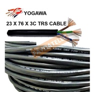 (1METER) 23/76 X 3C TRS CABLE / TRS RUBBER FLEXIBLE WIRE (TOUGH RUBBER SHEATH WIRE) YOGAWA
