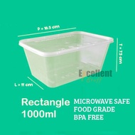 kotak makan plastik rectangle 1000 ml/ thin wall microwave save