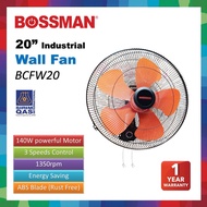 Bossman 20" Industrial Wall Fan BCFW20 / Kipas Dinding industri Kipas dinding kuat angin