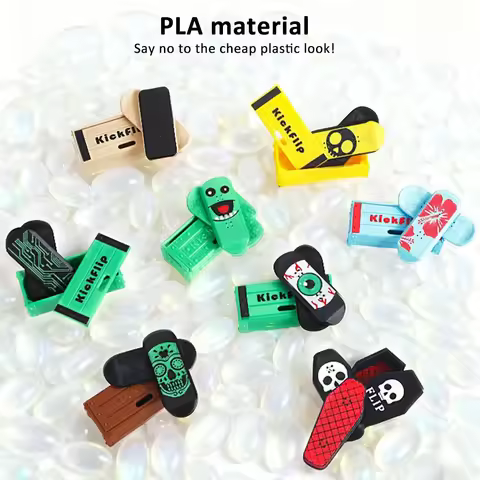 Novelty Finger Skateboards Magnetic Mini Deck Fidget Finger Skate Board for Stress Relief Boy Girl P
