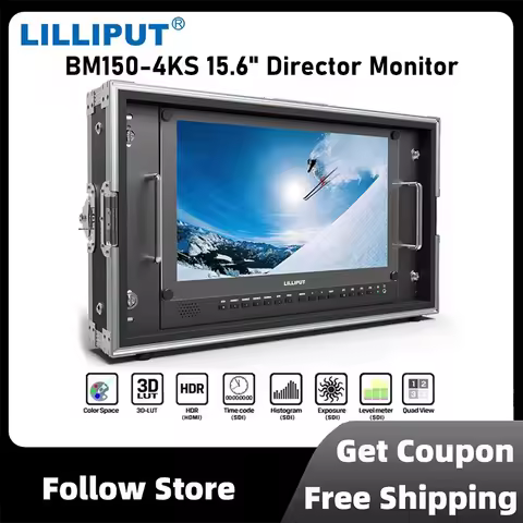 Lilliput BM150-4KS Broadcast 15.6" HDR 3D-LUT Color Space Carry-on 4K Director Monitor 3840x2160 SDI
