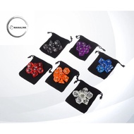 Board Game Dice Set 7pcs Polyhedral Translucent MTG RPG D&D Board Games Tabletop Games w/ dice bag