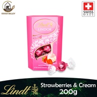 Lindt Lindor Strawberries &amp; Cream White Chocolate Truffles 200g (Swiss Made)