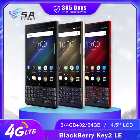 Original BlackBerry Key2 LE 4G Mobile Phone Unlocked 4.5''Display 13MP+5MP Camera 3GB/4GB RAM 32GB/6