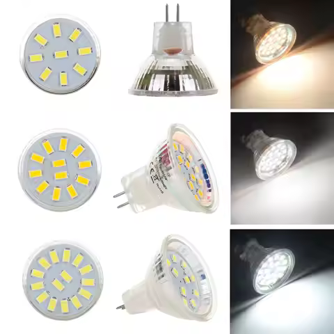 LED Bulb MR11 AC/DC12V 24V GU4 120LM 240LM LED Bulb 9LED 12LED 15LED 5730 SMD Warm/Cold/Neutral Whit