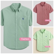 👉🇱🇷Lelaki 💯% Oxford Cotton (Ada-Logo)Langan Pendek Baju Soft Premium Quality🇱🇷👈