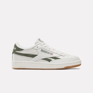 Reebok Club C Revenge Men Women Casual Shoes Sports Classic Retro Leather Suede Beige Green [100033098]