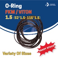 1.5 [52-115] Viton O Ring FKM O Ring Rubber Viton O Ring Rubber Ring O Ring Gasket Sealing