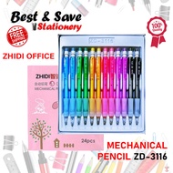( BEST & SAVE ) 0.5mm / 0.7mm Zhidi 3116 Student Mechanical Pencil Writing Drawing Student Office 20