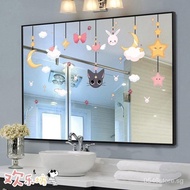 Creative Cartoon Glass Sticker Bathroom Bathroom Mirror Mirror Wall Decoration Stickers Internet CelebrityinsRoom Layout