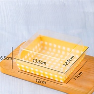 YUEW [10 PCS] DARK YELLOW SQUARE PATTERN 11 CM X 12 CM 11X12 11X12CM 11CMX12CM Heat Resistant Desser