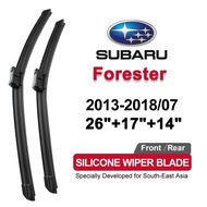 silicone car wiper for Subaru Forester 2013-2018(SJ)2017 2016 2015 2014 banana type front rear Winds