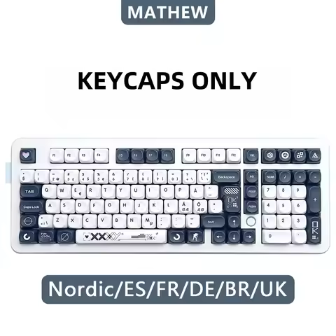 Print Stream Nordic French Keycap European Layout AZERTY Mechanical Keyboard QWERTZ Keycap ISO PBT K