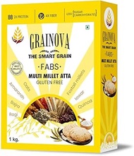 GRAINOVA Multi Millet Flour l Gluten Free | Grain-Free, Amaranth, Bajra, Foxtail Millet, Sorghum, Ra
