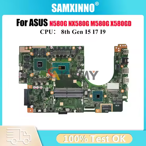X580GD Laptop Motherboard For ASUS VivoBook N580G X580GD M580G NX580G X580G Notebook Mainboard With 