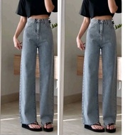 V44 High-Waisted Ripped Jeans No Stretch Denim