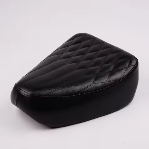 Vintage Single Seat Motorcycle Racer Seat Leather Saddle Scooter Moped Accessories Spare Parts For H