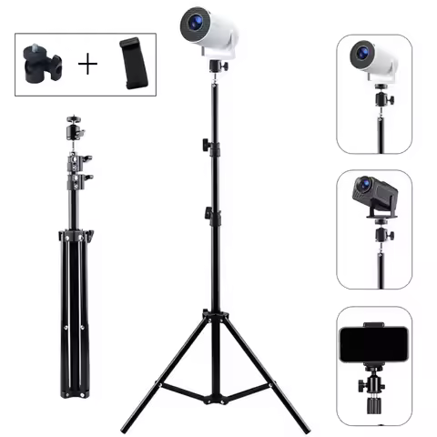 Xiaohui 50cm-160cm Universal Portable Bracket for HY300 Mini Projector Tripod Stand Mount Max Load-B