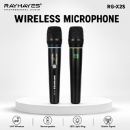 RAYHAYES Microphone Wireless UHF Professional Handheld Karaoke Mikrofon Singing Mic Set Mike