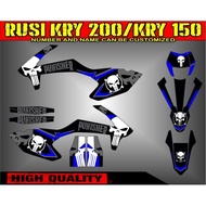 ▉ ⊙ ♞,♘,♙Rusi KRY 200, Rusi KRY 150 decals sticker, Laminated