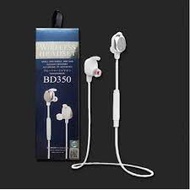 WK Fashion Brand New Sports Bluetooth Earphhone wired in-ear BD350 ( White )