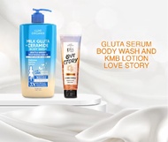 Luxe Organix Gluta Serum Body Wash and KMB Lotion Love Story