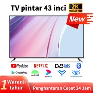Smart TV 32 Inch 40 43 inch LED Android TV14.0 FHD Bluetooth TV Netflix/YouTube murah TV Voice